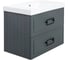 Тумба под раковину LA FENICE Cubo Grigio TWIN серо-зелёная 80 FNC-01-CUB-G-80-2 1