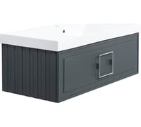 Тумба под раковину LA FENICE Cubo Grigio серо-зелёная 100 FNC-01-CUB-G-100