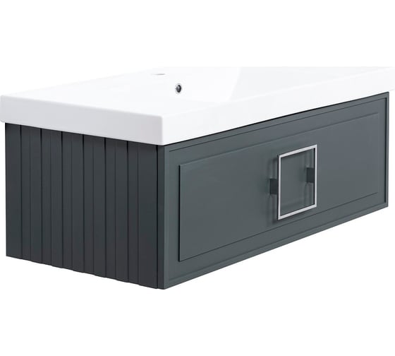 Тумба под раковину LA FENICE Cubo Grigio серо-зелёная 100 FNC-01-CUB-G-100