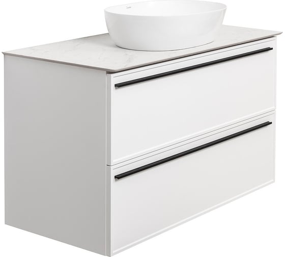 Тумба под раковину LA FENICE Elba Bianco TWIN белая 100 FNC-01-ELB-B-100-2