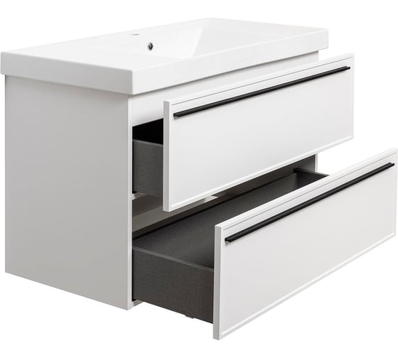 Тумба под раковину LA FENICE Elba Bianco TWIN белая 100 FNC-01-ELB-B-100-2