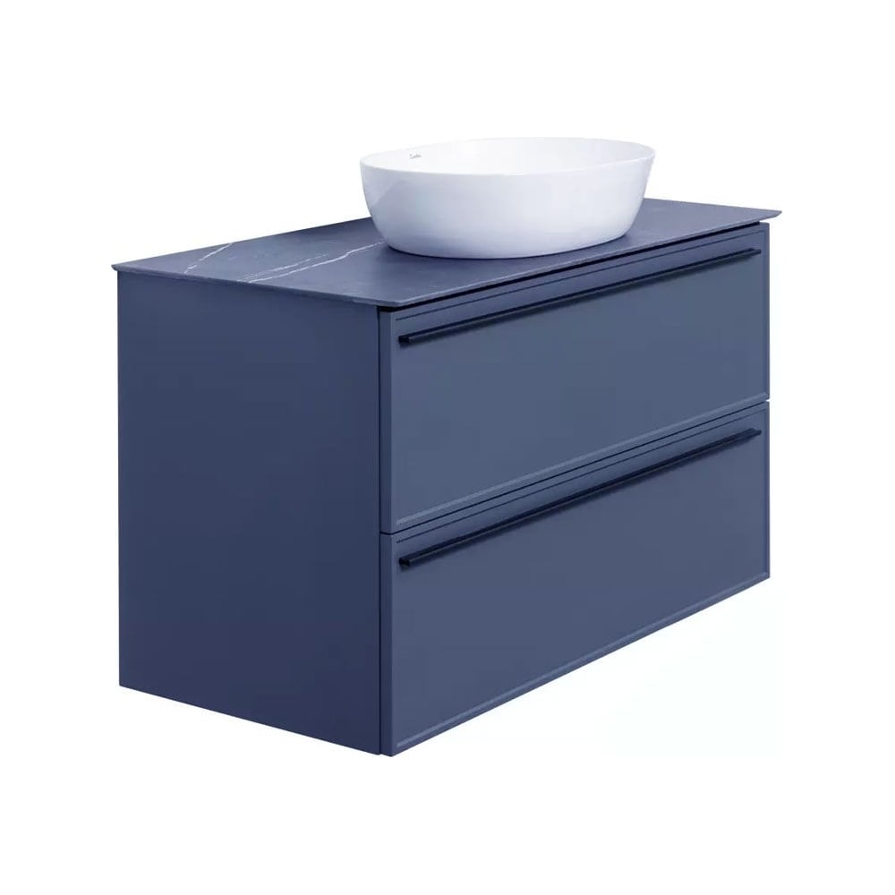 Тумба под раковину LA FENICE Elba Blu Grigio TWIN синяя 100 FNC-01-ELB ...