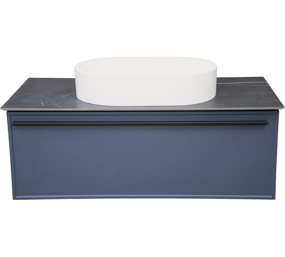Тумба под раковину LA FENICE Elba Blu Grigio синяя 100 FNC-01-ELB-BG-100