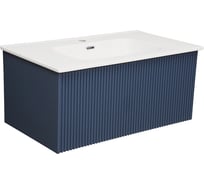 Тумба под раковину LA FENICE TERRA Blu Grigio синяя 80 FNC-01-TER-BG-80