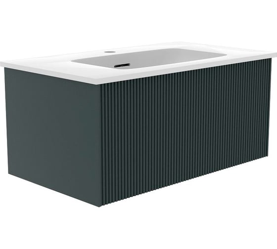Тумба под раковину LA FENICE TERRA Grigio серо-зелёная 80 FNC-01-TER-G-80 1