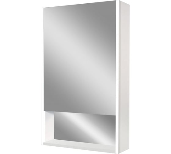 Зеркало-шкаф с подсветкой и полкой Art&Max Foggia AM-Fog-500-800-1D-L-DS-F-White 1