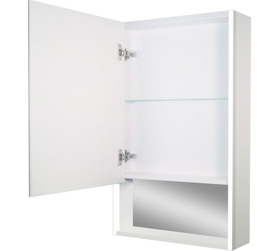 Зеркало-шкаф с подсветкой и полкой Art&Max Foggia AM-Fog-500-800-1D-L-DS-F-White