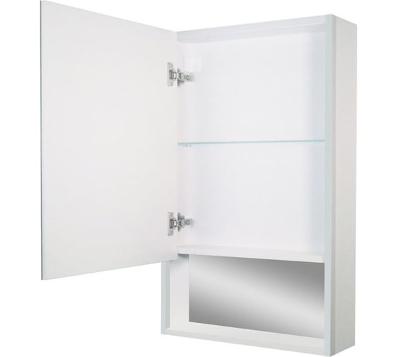 Зеркало-шкаф с подсветкой и полкой Art&Max Foggia AM-Fog-500-800-1D-L-DS-F-White