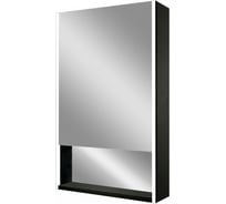 Зеркало-шкаф с подсветкой и полкой Art&Max Foggia AM-Fog-500-800-1D-L-DS-F-Nero