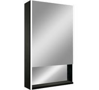 Зеркало-шкаф с подсветкой и полкой Art&Max Foggia AM-Fog-500-800-1D-R-DS-F-Nero