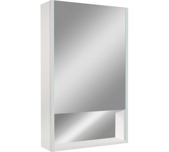 Зеркало-шкаф с подсветкой и полкой Art&Max Foggia AM-Fog-500-800-1D-R-DS-F-White