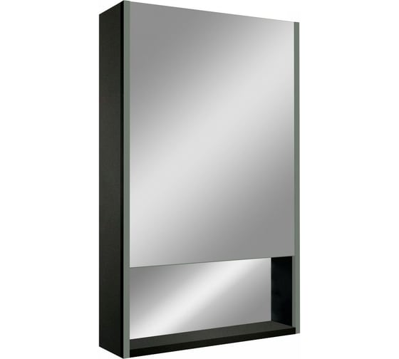 Зеркало-шкаф с подсветкой и полкой Art&Max Foggia AM-Fog-600-800-1D-R-DS-F-Nero