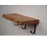 Полочка с крючками из массива карагача Orange SHELF-400KHOOK 3