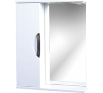 Зеркало со шкафчиком Emmy Милли 50 с подсветкой, левое 210009