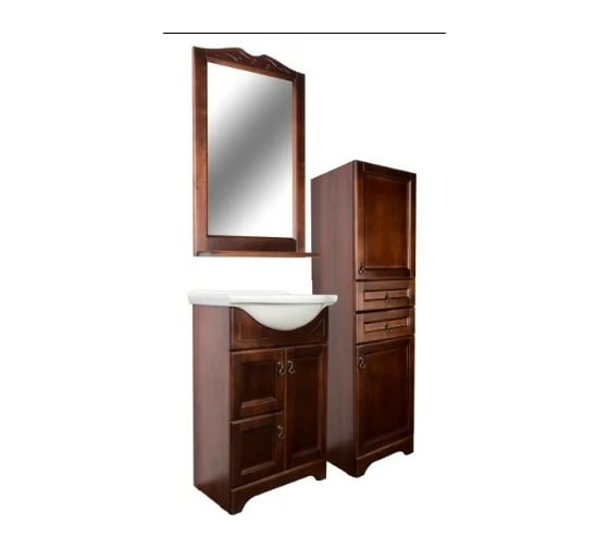 Зеркало Orange Классик F7-60ZE1 60, с полочкой, орех