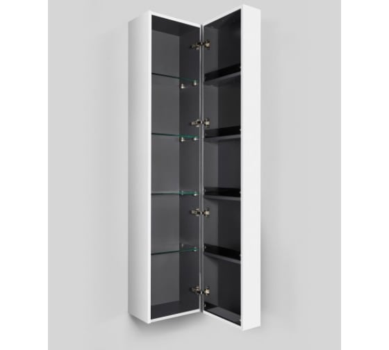 Шкаф-колонна AM.PM SPIRIT 2.0 подвесной, 35 см, фасад с полочками, фурнитура push-to-open M70ACHR0356WG
