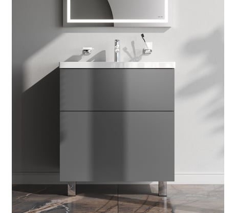 База под раковину AM.PM GEM напольная, 75 см, графит матовый M90FSX07522GM32