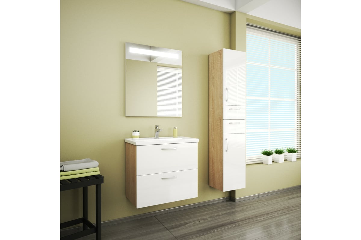 Тумба Uncoria Вольта 60 под умывальник Фостер 60 см дуб сонома 56036 ...