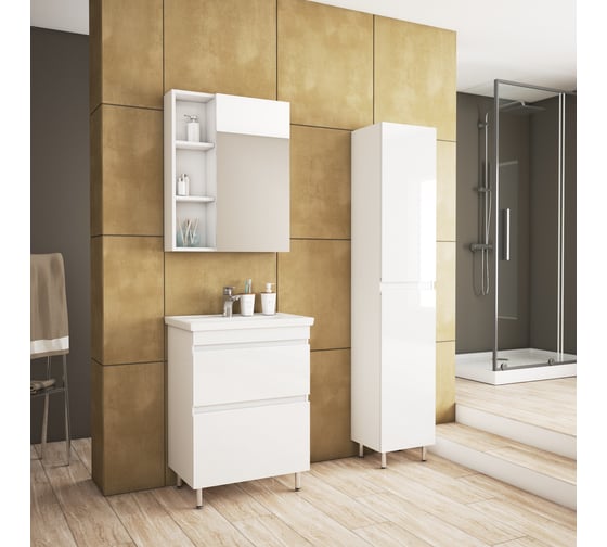 Зеркало Uncoria Арно 60, белое  66033