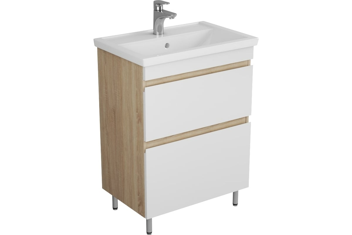 Тумба Uncoria Арно под умывальник Фостер 60 см, дуб сонома 56031 ...