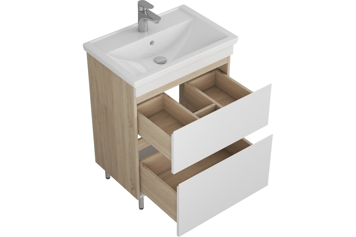 Тумба Uncoria Арно под умывальник Фостер 60 см, дуб сонома 56031 ...