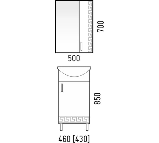 Зеркало-шкаф Corozo "Олимп 50" SD-00000695