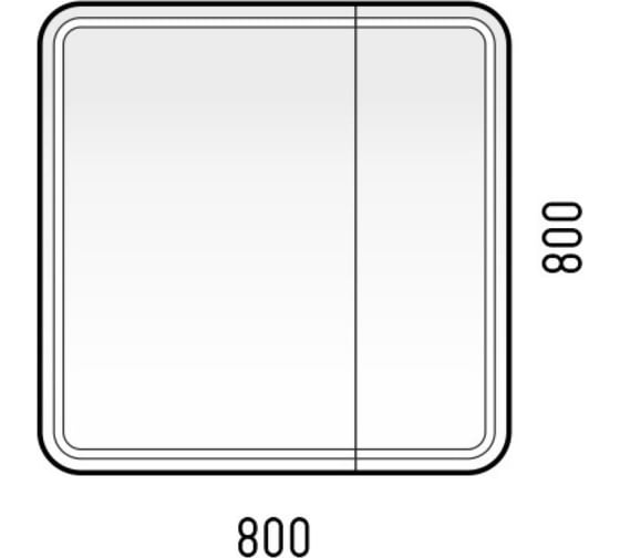 Зеркало-шкаф LED Corozo "Алабама 80 С" универсальное, белое SD-00000902