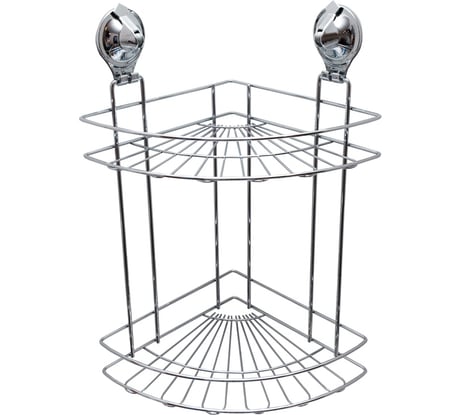 Двойная угловая полка Delphinium Air-lock на присоске BI-3107 101119