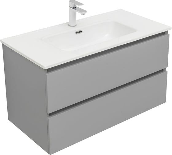 Тумба Aquanet Вега 90 2 ящика, цвет мисти грин 00329604