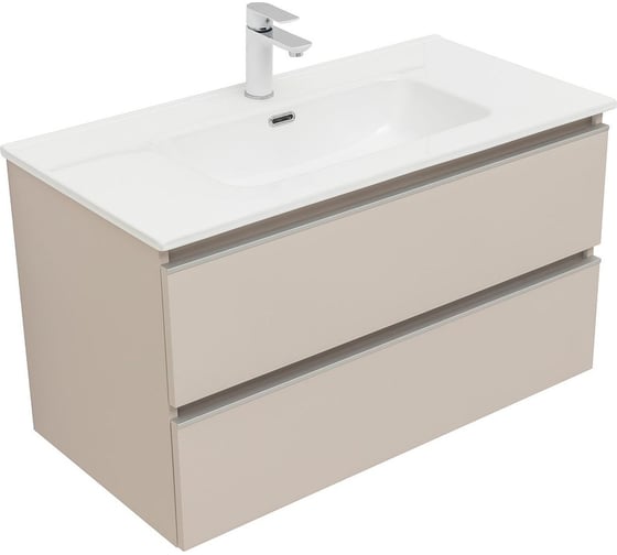 Тумба Aquanet Вега 90 2 ящика, цвет бежевый 00329586