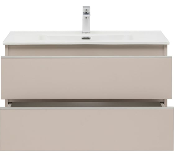 Тумба Aquanet Вега 90 2 ящика, цвет бежевый 00329586
