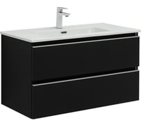 Тумба Aquanet Вега 90 2 ящика, цвет черный 00329598