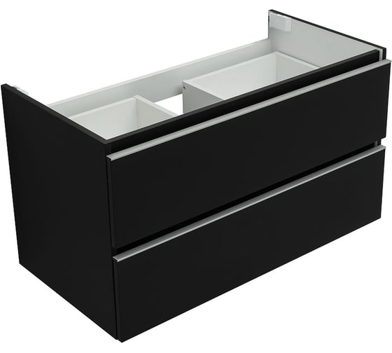 Тумба Aquanet Вега 90 2 ящика, цвет черный 00329598
