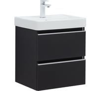 Тумба Aquanet Вега 50 2 ящика, цвет черный 00329594