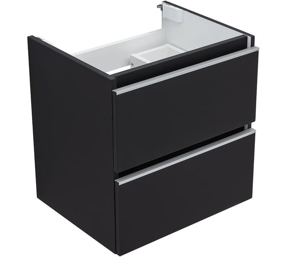 Тумба Aquanet Вега 50 2 ящика, цвет черный 00329594