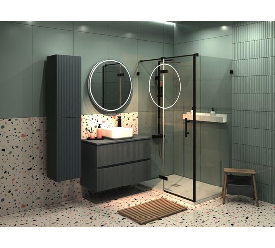 Пенал Aquanet Джейн 35 цвет маренго 00313305