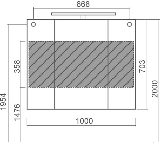 Зеркальная шкаф Diborg Lande 100 дуб 77.3107