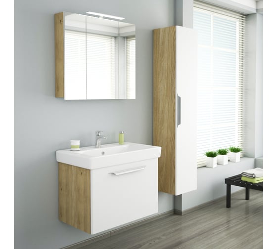 Зеркальная шкаф Diborg Lande Q 80 дуб 77.3105
