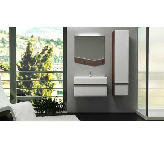 Зеркало VELVEX Cub 70, темный лен zkCUB.70-27