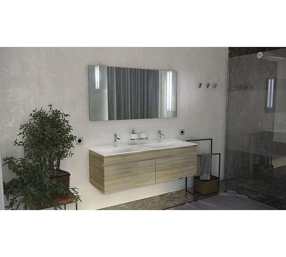 Зеркало-светильник VELVEX Pulsus 10 высота 570 мм zkPUL.10.2
