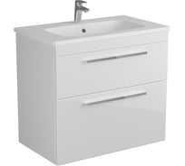 Тумба Diborg Leonie 80 белый глянец, 2 ящика 77.1225