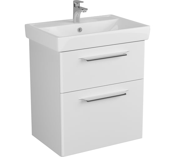 Тумба Diborg Lande Q 70 белый матовый, 2 ящика 77.2224