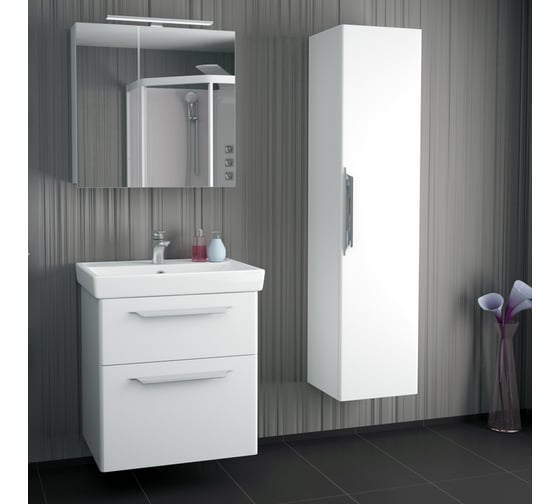 Тумба Diborg Lande Q 70 белый матовый, 2 ящика 77.2224