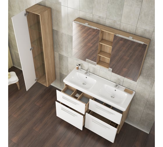 Тумба Diborg Lande 125 дуб, 4 ящика 77.6229