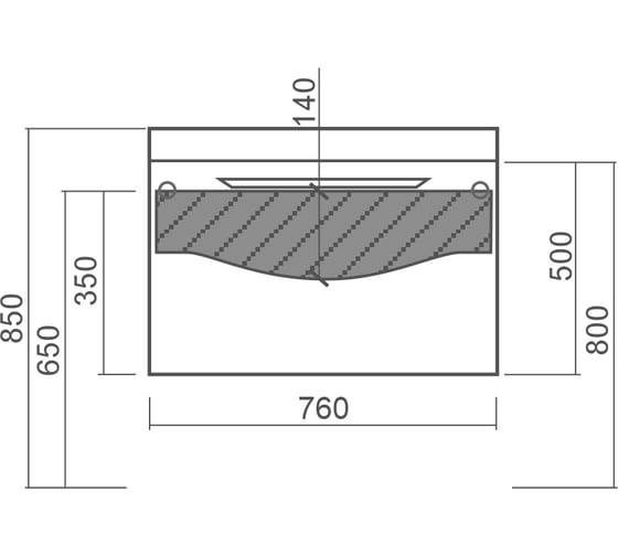 Тумба Diborg Lande 80 белый матовый, 1 ящик 77.5215