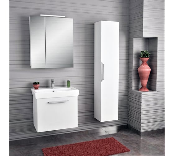 Тумба Diborg Lande Q 70 белый матовый, 1 ящик 77.2214