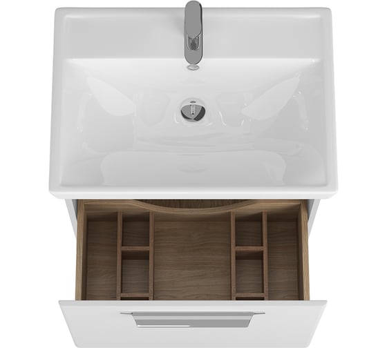 Тумба Diborg Lande Q 70 белый матовый, 1 ящик 77.2214