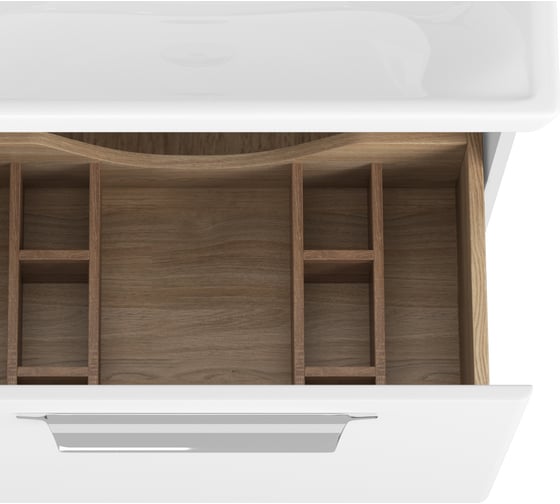 Тумба Diborg Lande Q 70 белый матовый, 1 ящик 77.2214