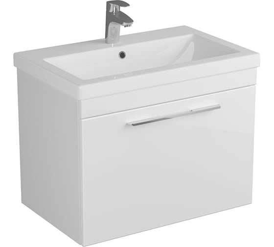 Тумба Diborg Katarine 70 белый глянец, 1 ящик 77.4214 1