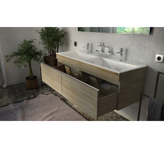 Подвесная тумба VELVEX Pulsus 140, дуб сонома tpPUL.140-25